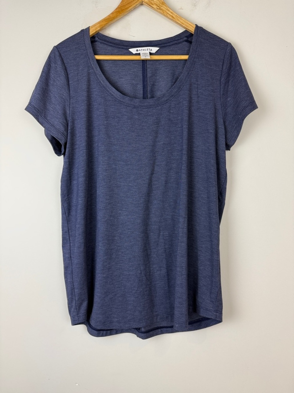 Athleta Blue Short Sleeve Scoop Neck Tee